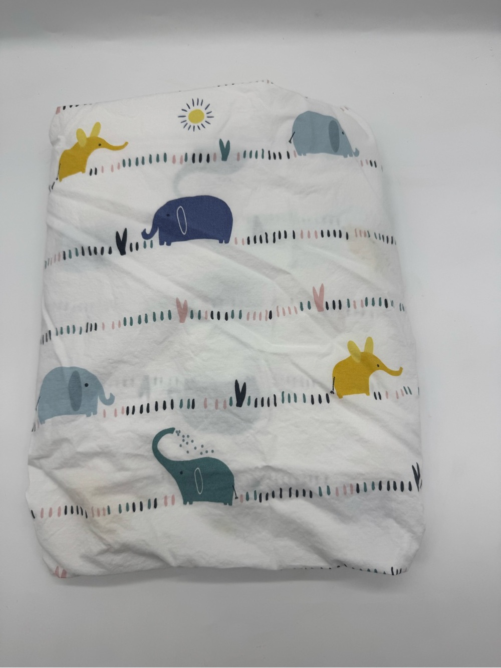 Crate & Kids Organic Colorful Elephant Crib Fitted Sheet